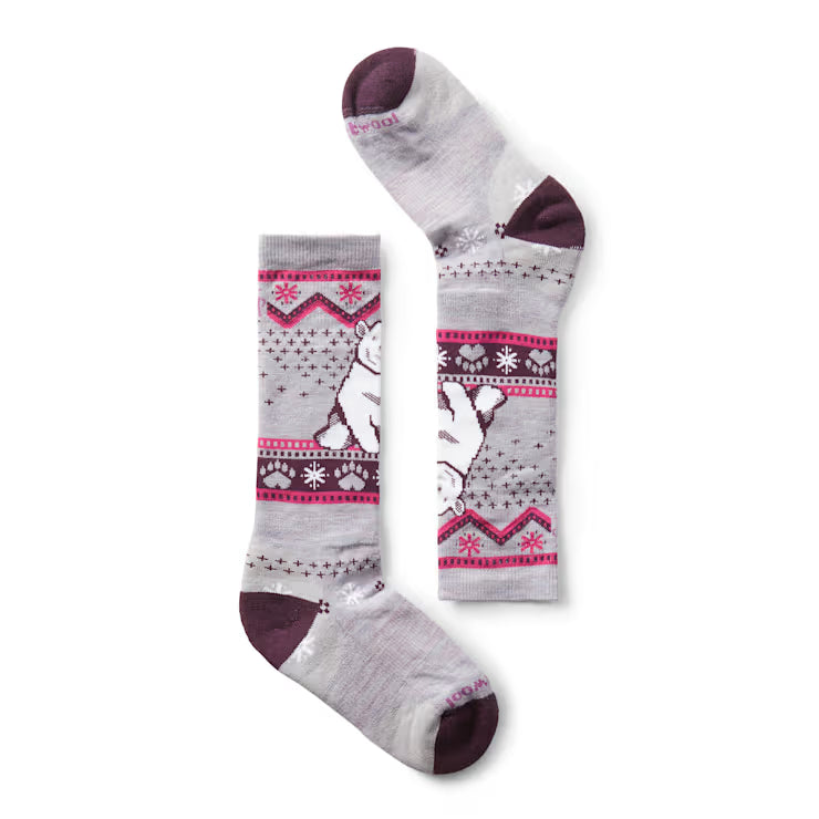 Smartwool Merino - Kids' Wintersport Polar Bear Pattern Over The Calf Socks