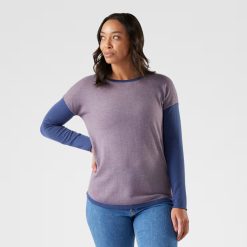 Smartwool Merino - Women's Shadow Pine Colorblock Crew Sweater
