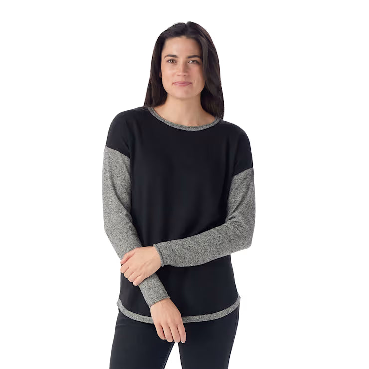 Smartwool Merino - Women's Shadow Pine Colorblock Crew Sweater