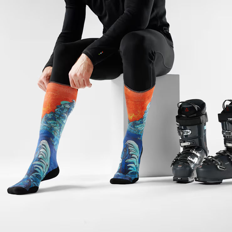 Smartwool Merino - Ski Winter Haze Print OTC Socks - Image 2